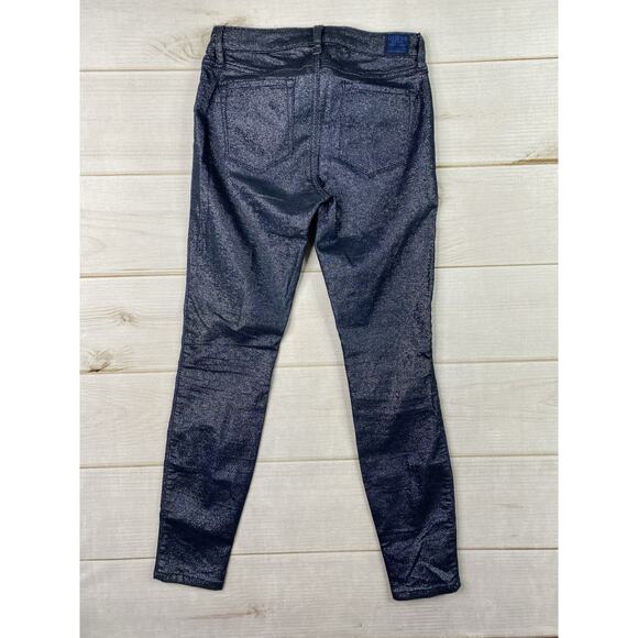 Guess Jeans Brittney Legging Womens 28 Blue Sparkly Stretch Skinny Leg Glitter - Picture 8 of 13